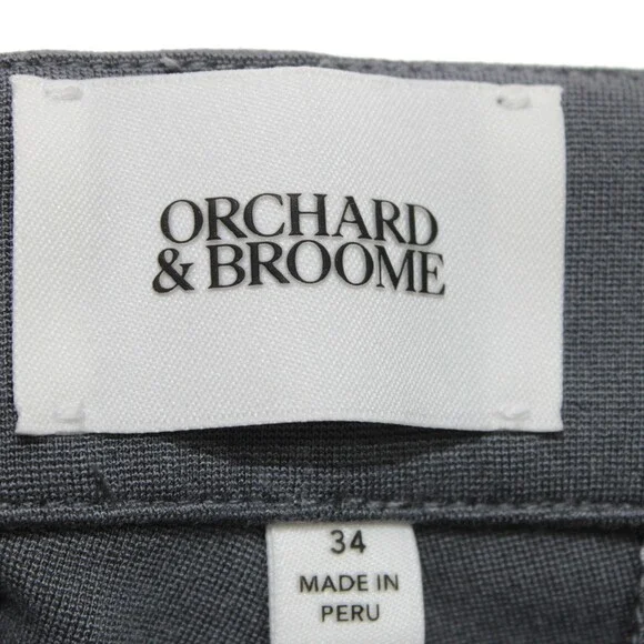 Orchard & Broome NWT Delancey Stretch Knit Pants / Chinos Size 34 US In Gray